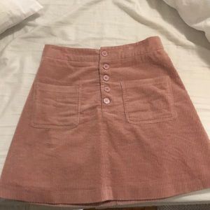 Pink corduroy skirt